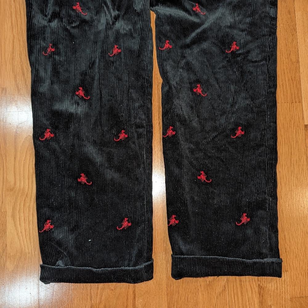 Polo by Ralph Lauren Black Corduroy Pants with Red Embroidery - Picture 14 of 16